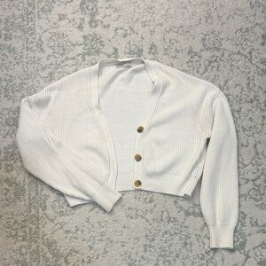 Urban Outfitters Women's Cream Cardigan Sweater